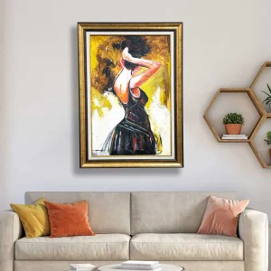 ACRYLIC ON CANVAS Antique Gold Frame