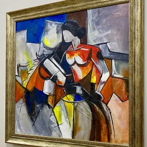 Striking composition of a woman alongside a horse